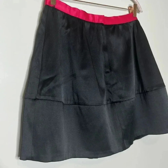 H&M Conscious Collection Black With Pink Trim Satin Skirt - Picture 7 of 9